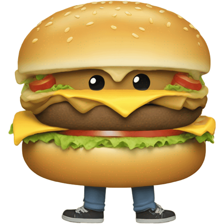 Finn and Jake eating cheeseburger emoji