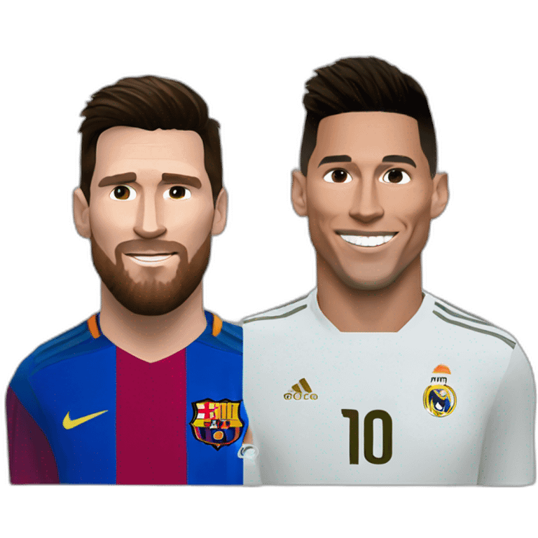 Messi and Cristiano Ronaldo emoji