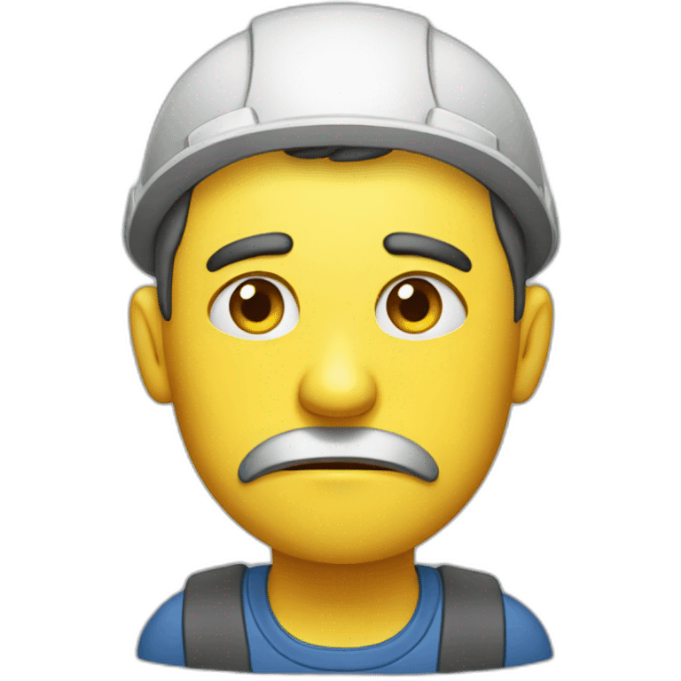 sad worker emoji