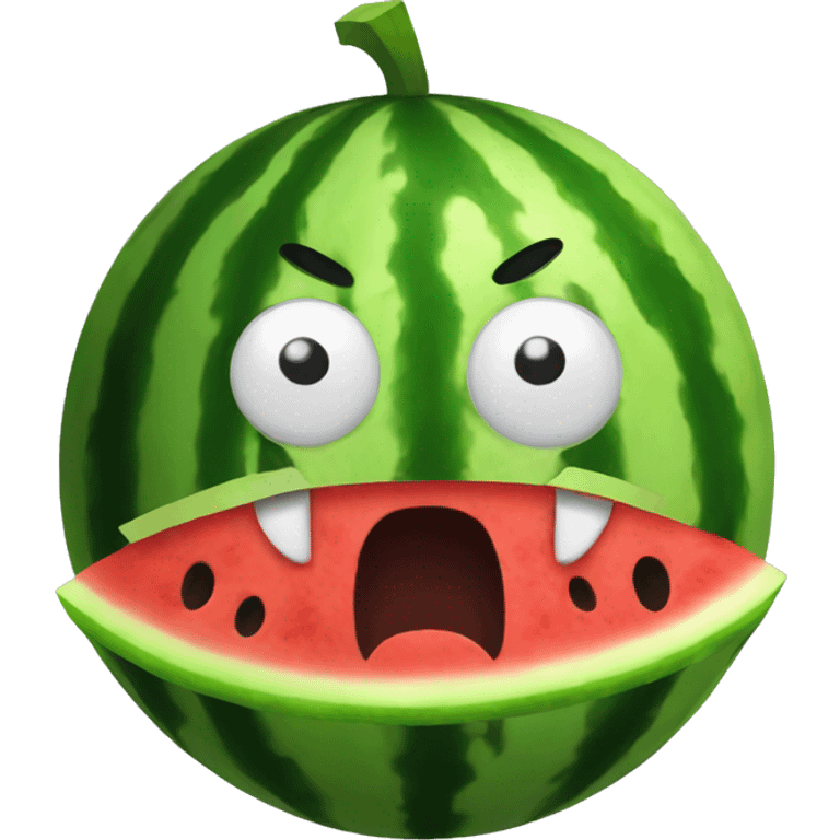 angry watermelon emoji