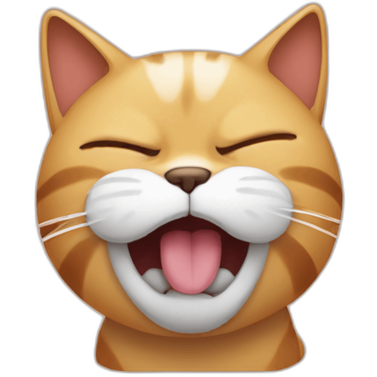 Sneezing crazy cat emoji