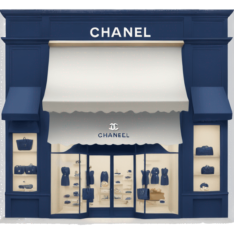 Navy blue Chanel store  emoji