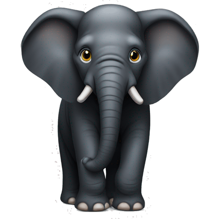 Black elephant  emoji