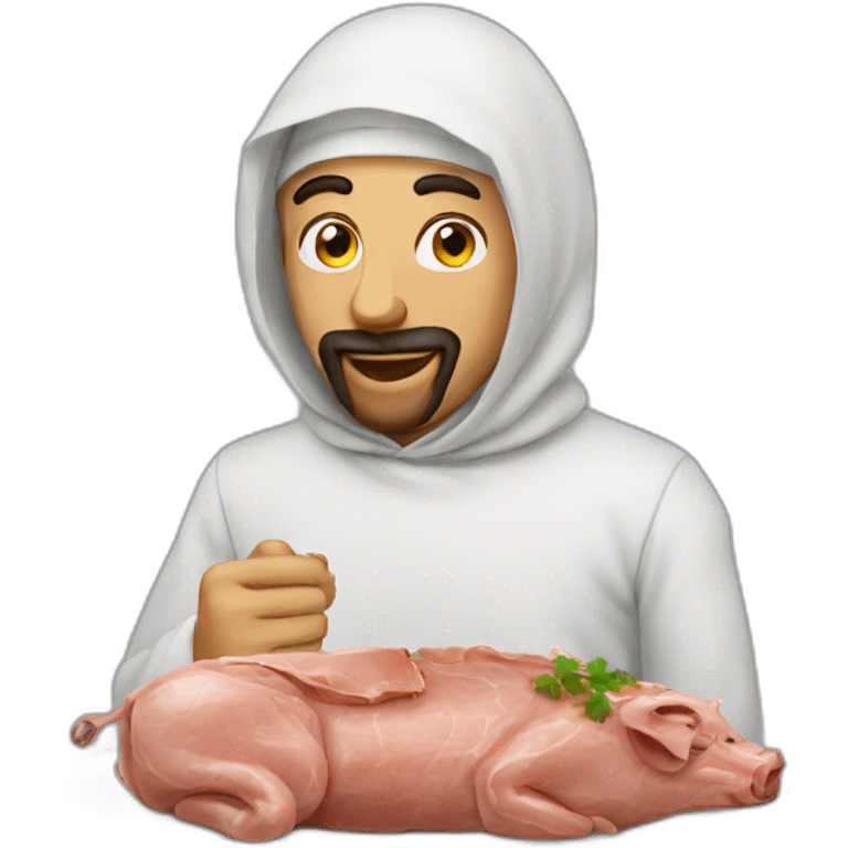 An Arab who eats pork emoji