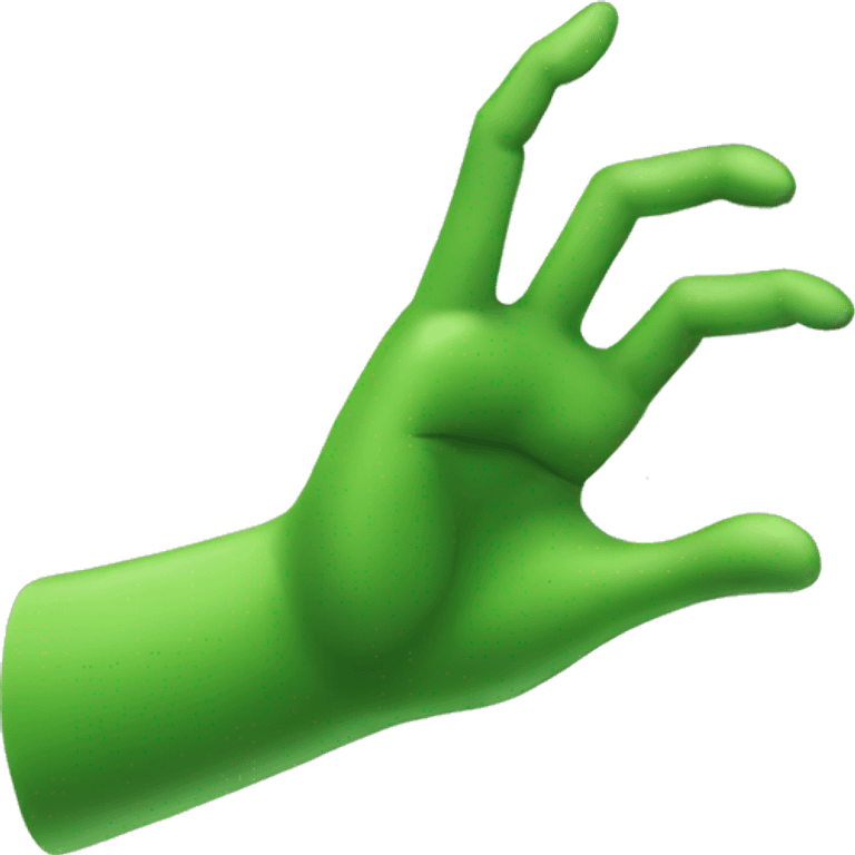 Monster  green hand emoji