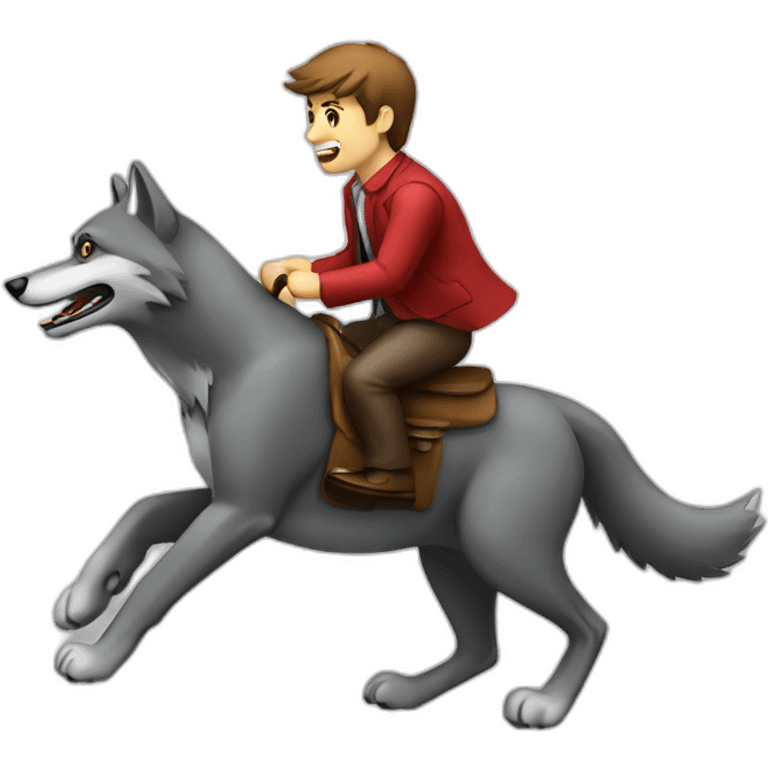 Wolf riding forex market emoji