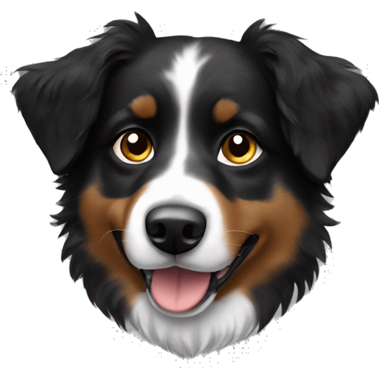 Small black australian shepherd dog emoji