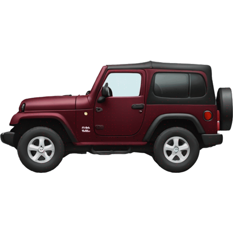 maroon jeep from the side emoji