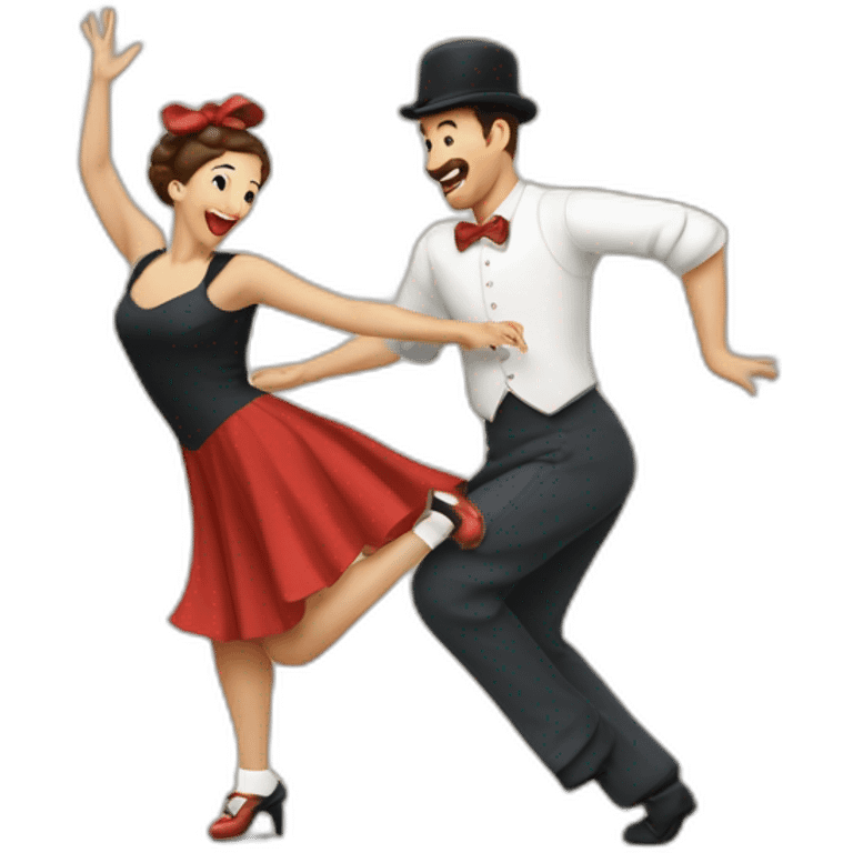 une bretonne qui danse le lindy hop emoji