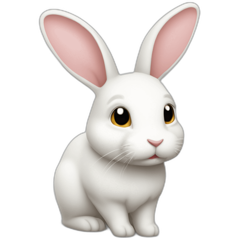 un lapin sur un autre lapin emoji