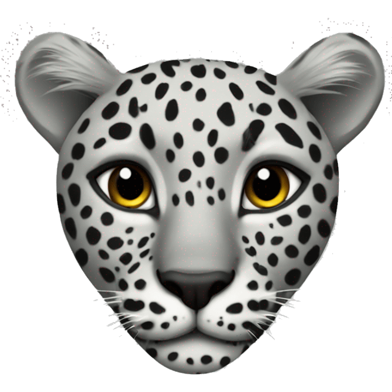 leopard grey heart emoji