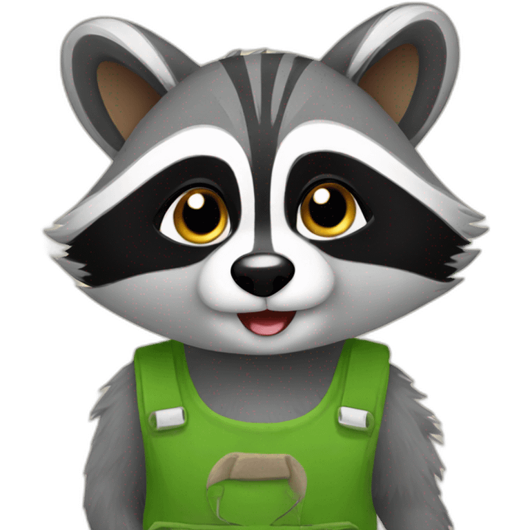 Raccoon at home emoji