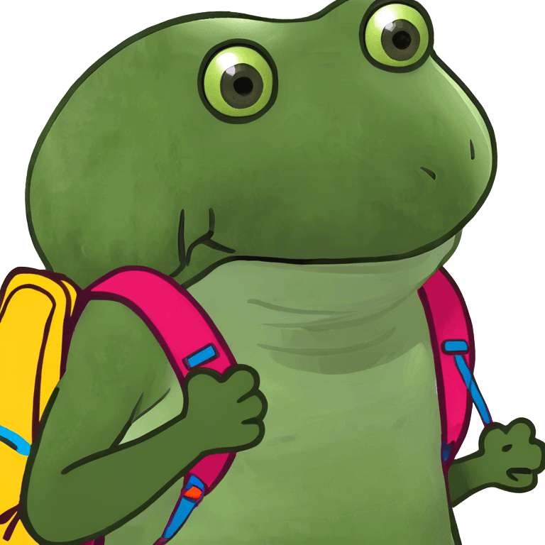 bufo wearing a backpack emoji