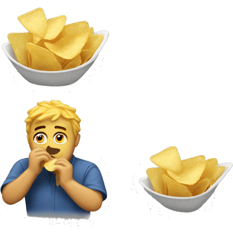 Eating chips emoji