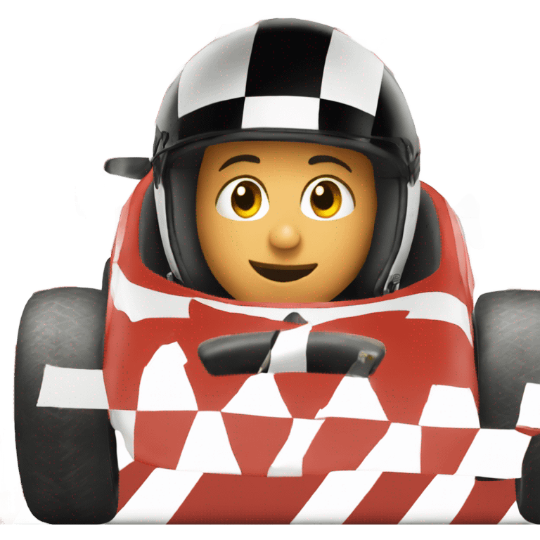 someone driving a race car  emoji