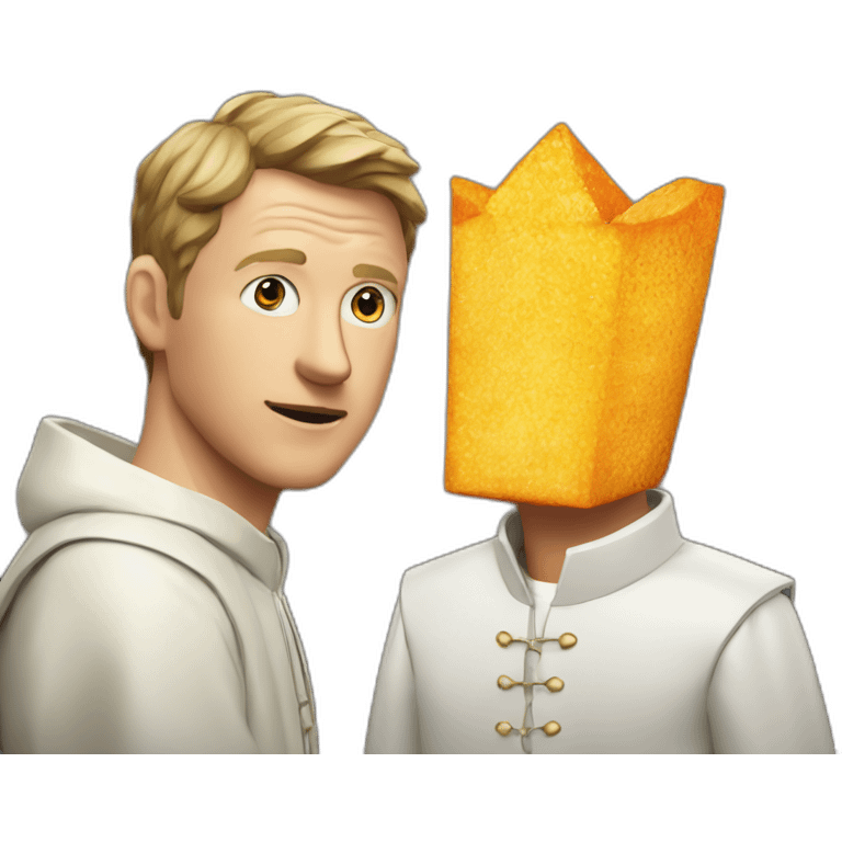 Geoff keighley with dorito pope hate emoji