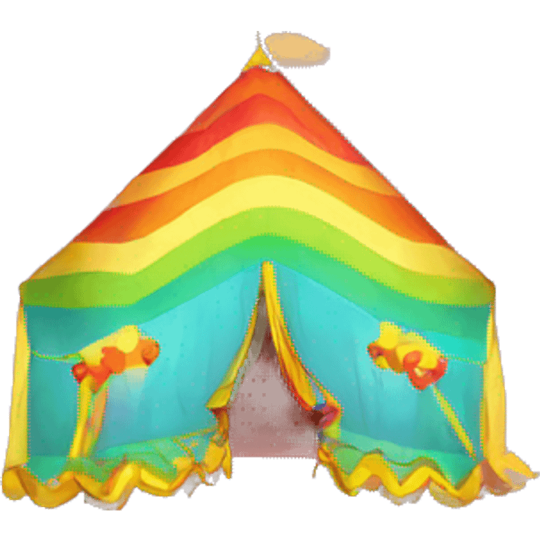 rainbow carnival tent emoji