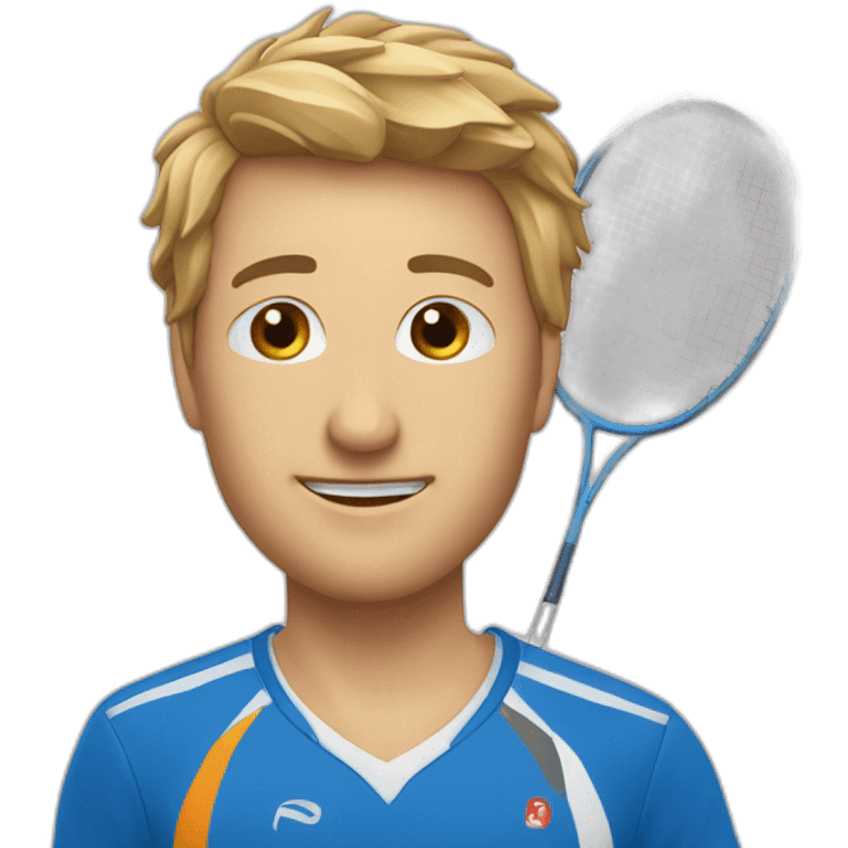 Badminton et coeur emoji