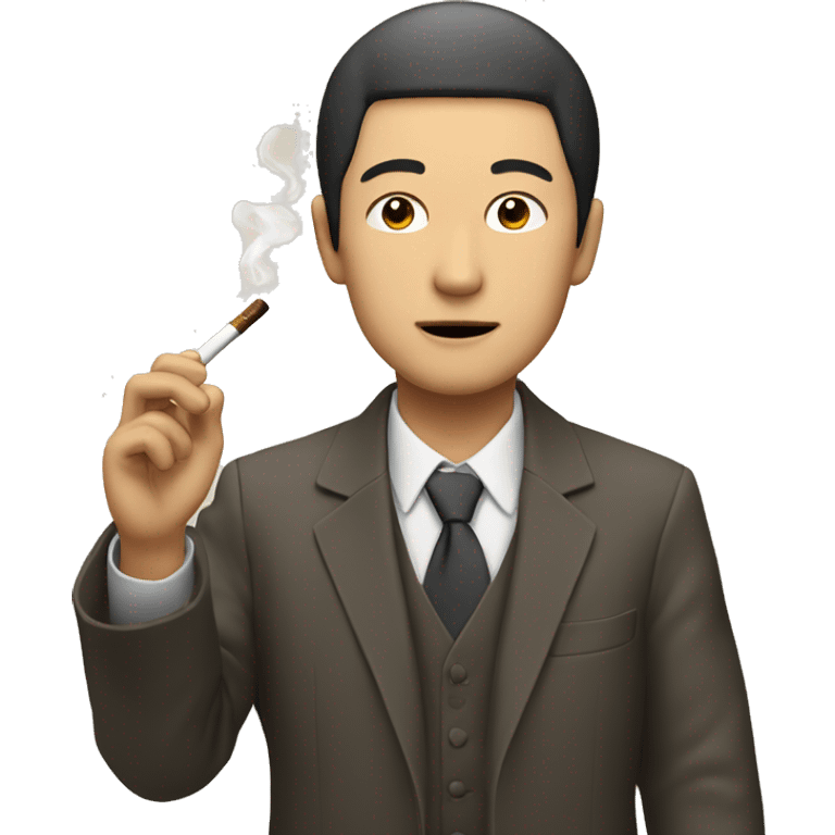 japanese man with a cigarrete emoji