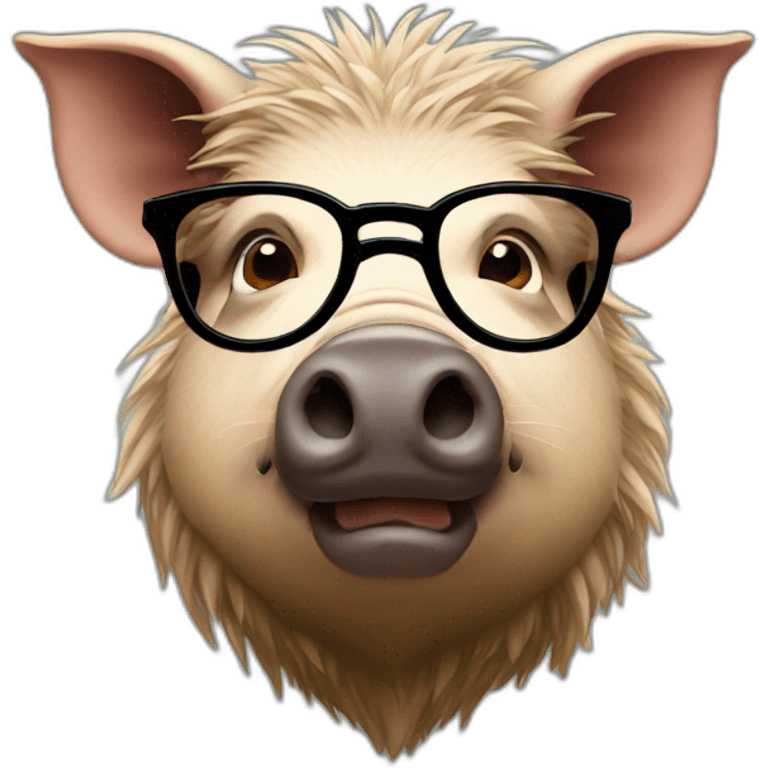 boar with glasses emoji