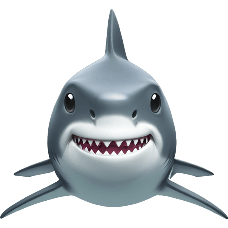 Shark with a top ha emoji