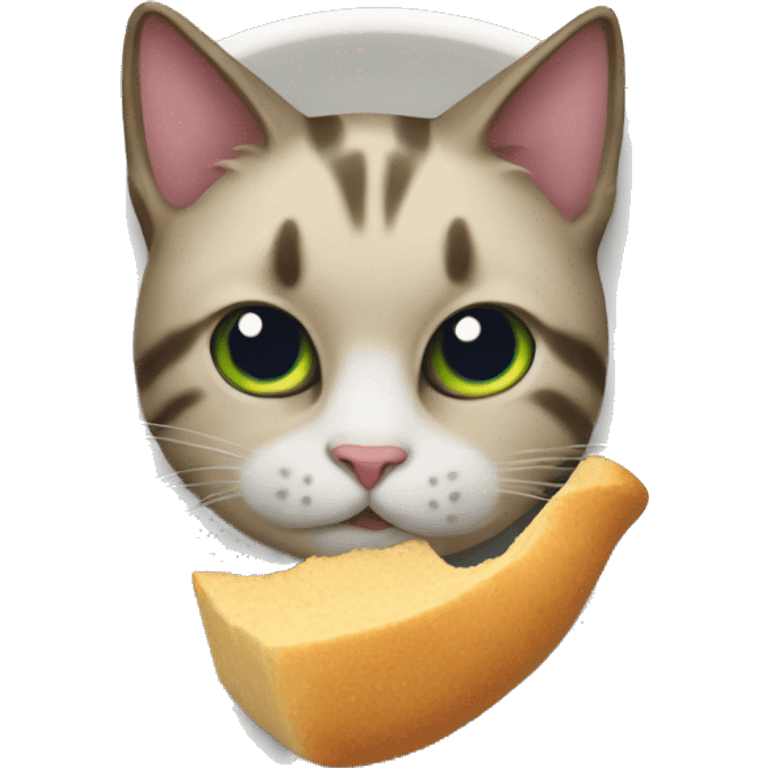 Cat eating emoji