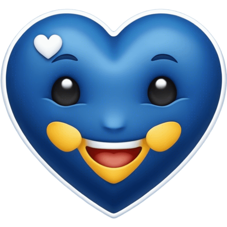 Dark blue heart with Have a Good Day in the middle emoji