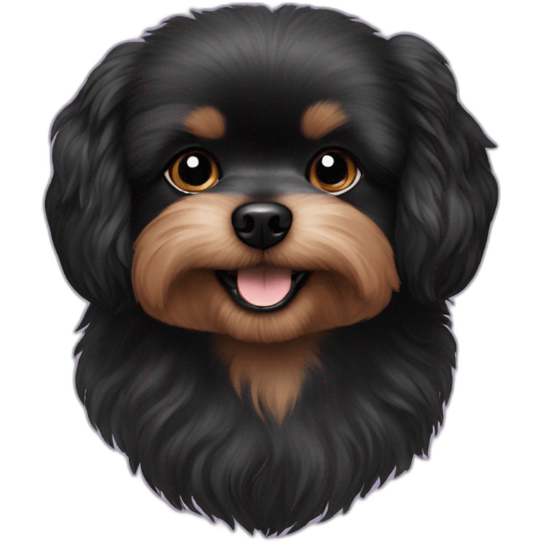 Black Pomeranian poodle emoji