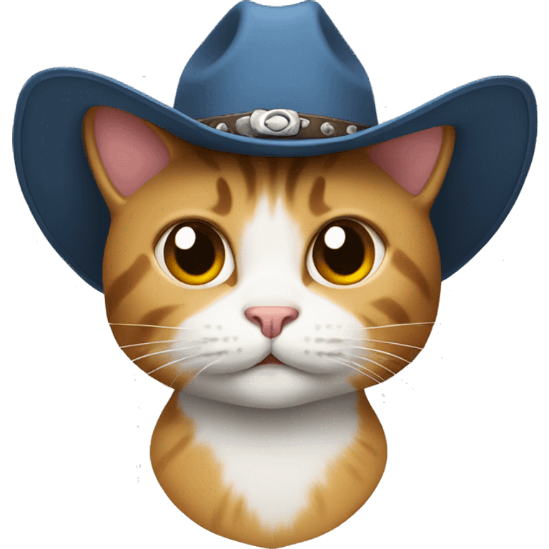 cat wearing cowboy hat emoji