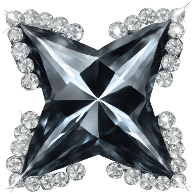 black diamond shiny four-point star diamond emoji