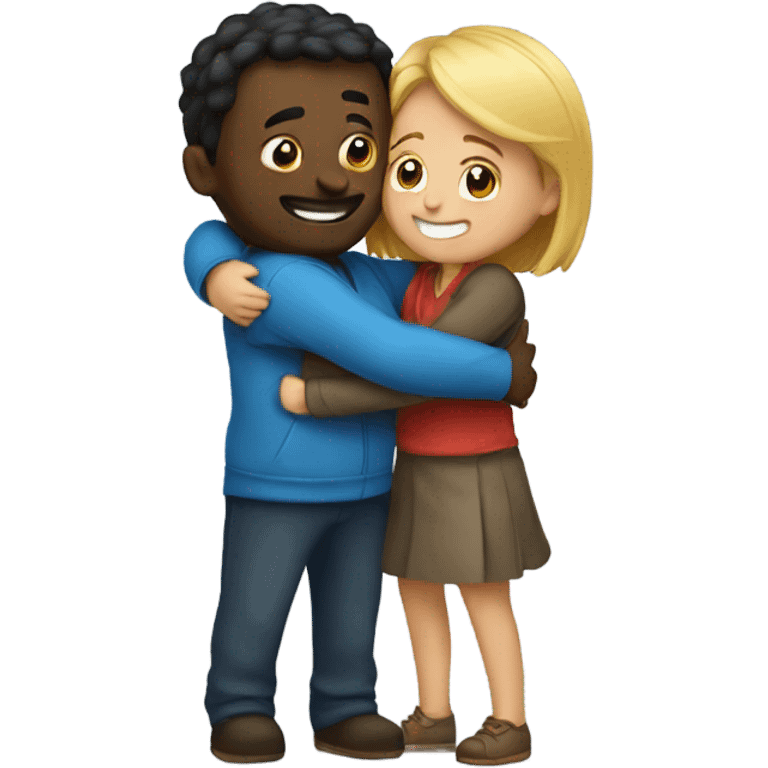 Hug couple emoji