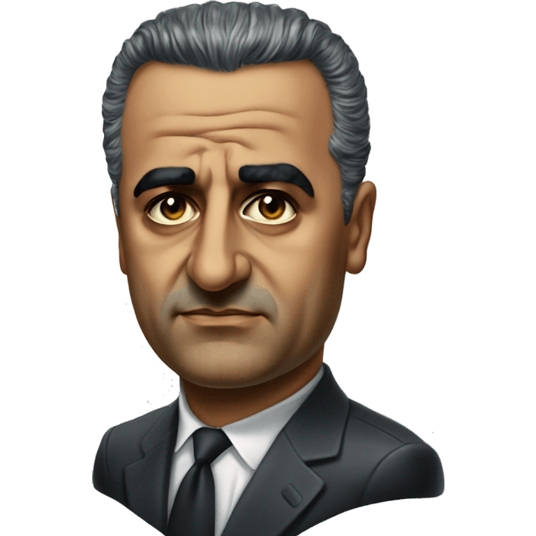 Gamal Abdel Nasser photorealistic sad emoji