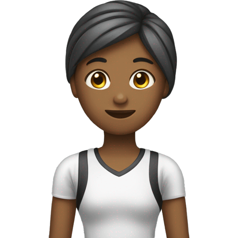 Fille qui va à la salle de sport  emoji