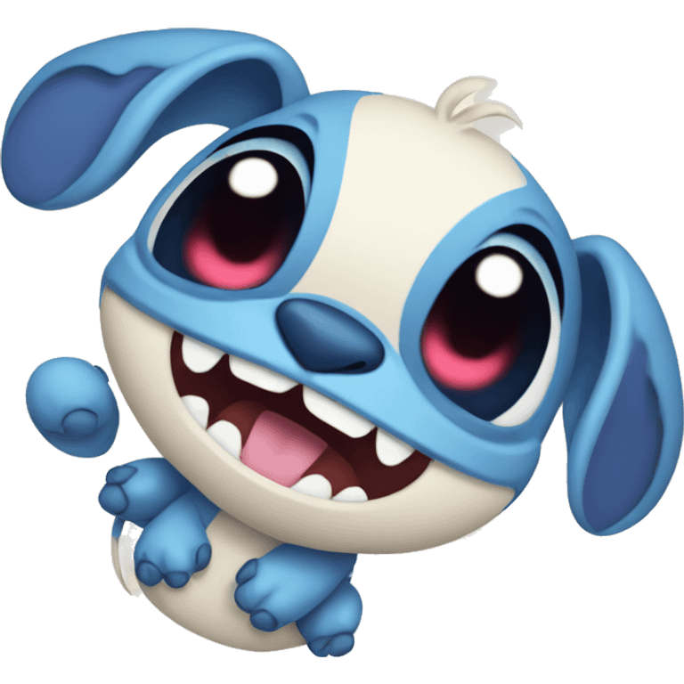 Stitch with heart eyes emoji