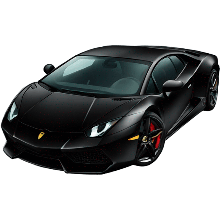 black lamborghini emoji