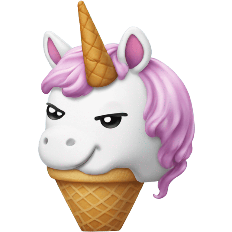 Unicorn pooping ice cream  emoji