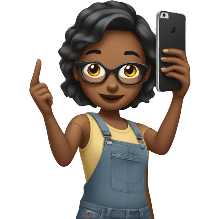 Girl taking a selfie emoji