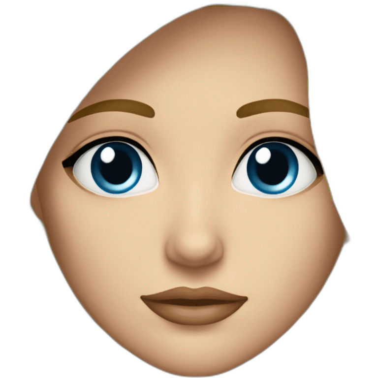 Femme blonde yeux bleus emoji