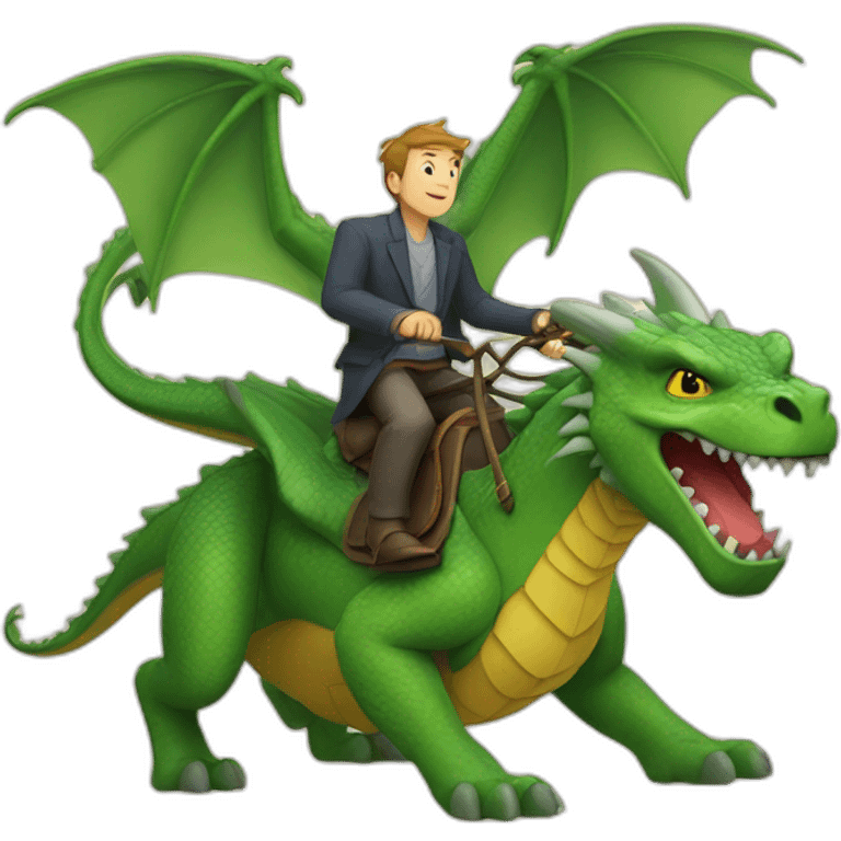 dragon riding a man emoji