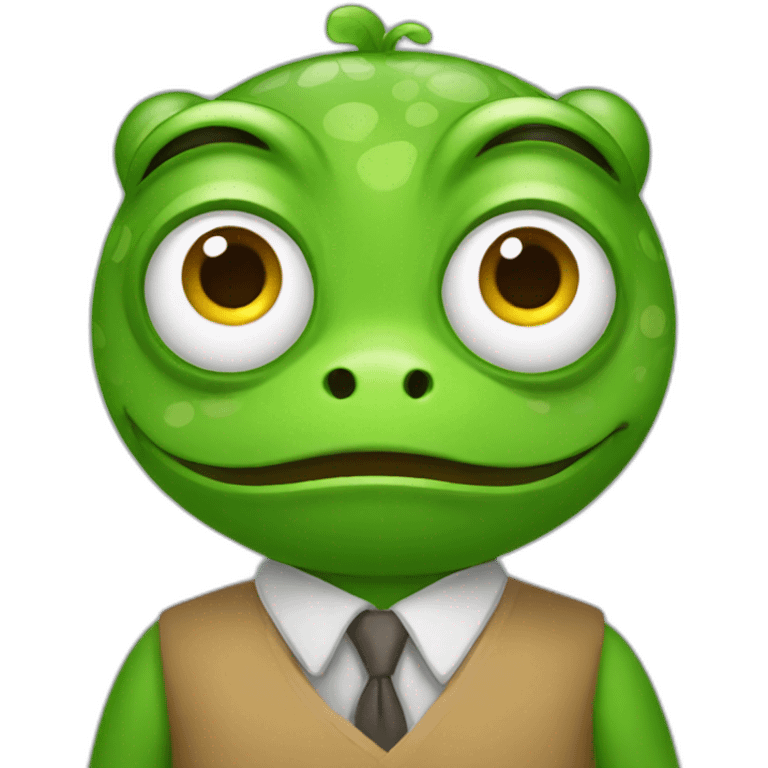 Frog like Indian teacher emoji