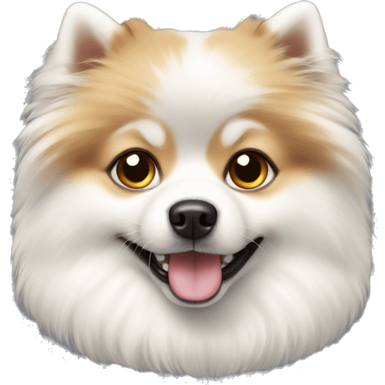 White Pomerian dog emoji