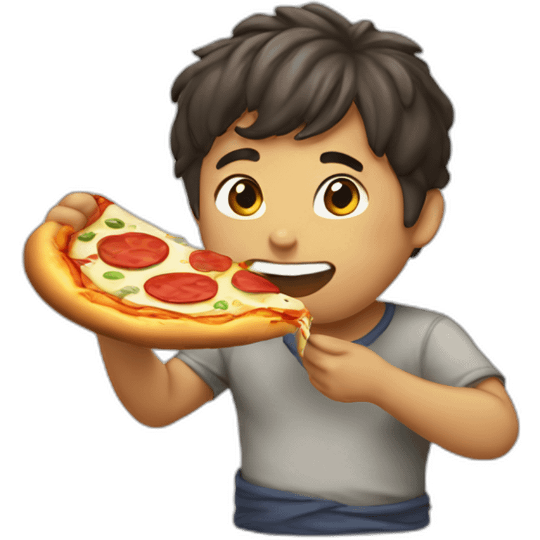 moyai eating a pizza emoji