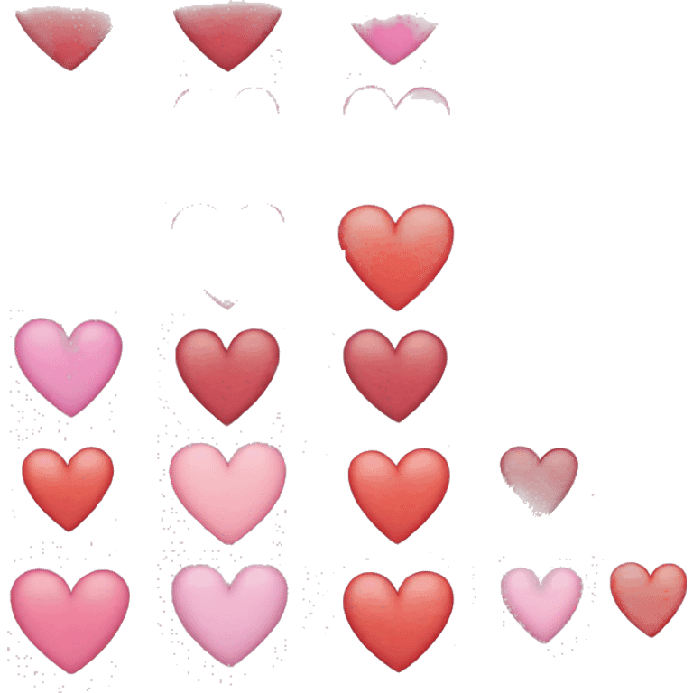 Different types of hearts emoji