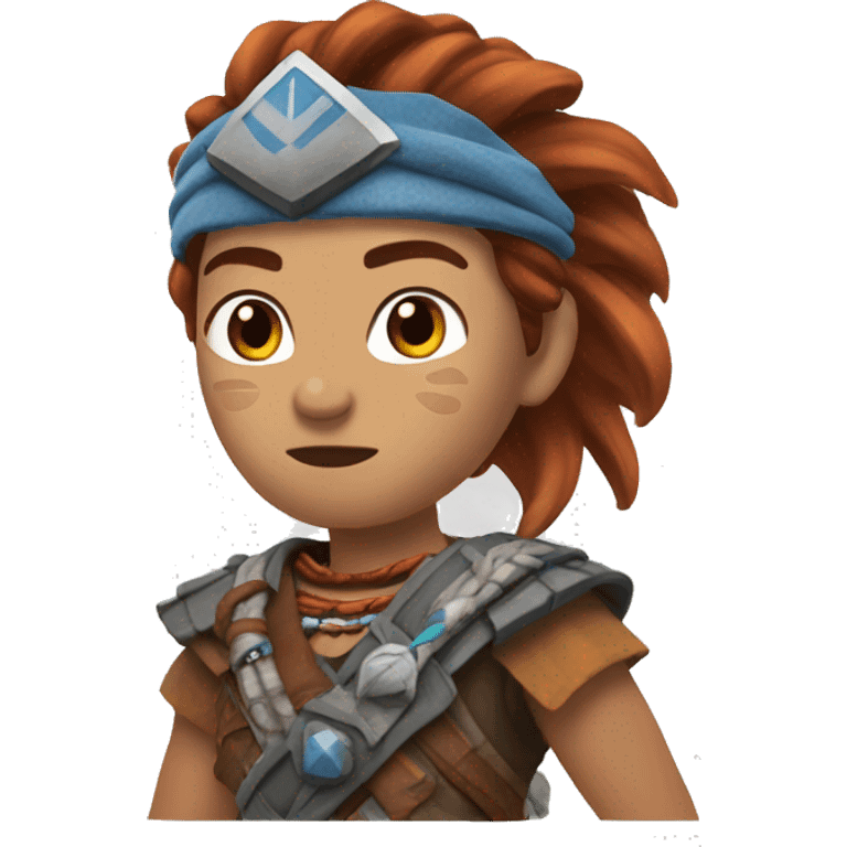 Aloy, che saluta emoji