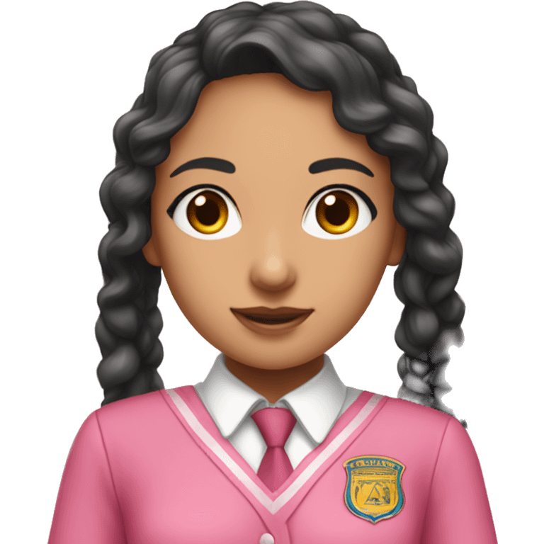 Karina aespa in pink school uniform emoji