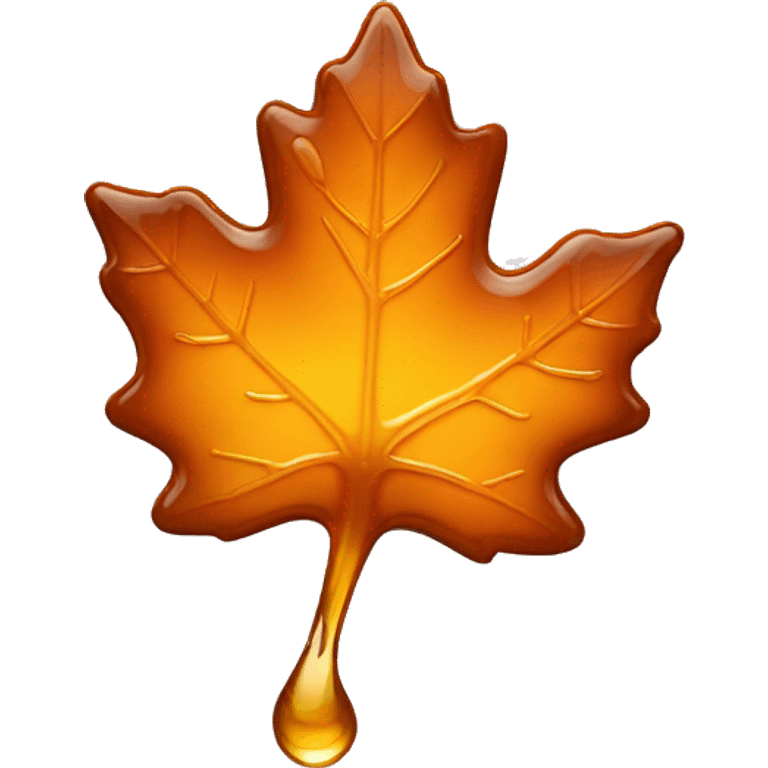 dripping maple leaf syrup emoji