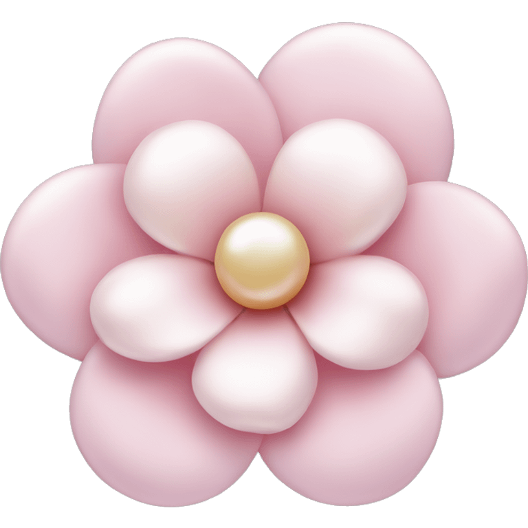 Pearl light pink flower emoji