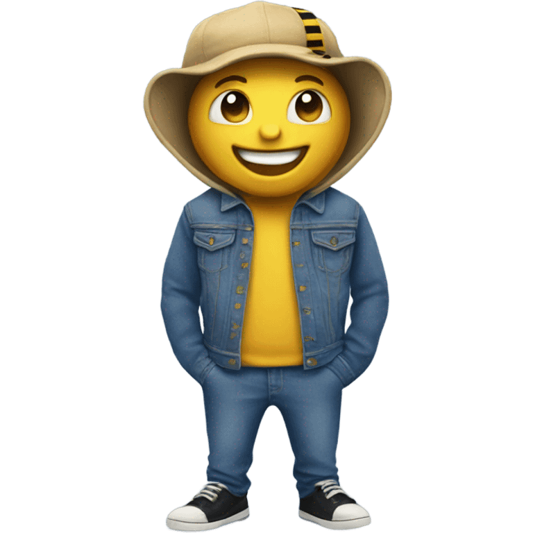 Bumblebee with jeans on emoji