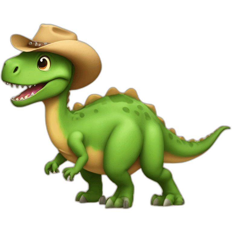 dinosaur wearing a cowboy hat emoji