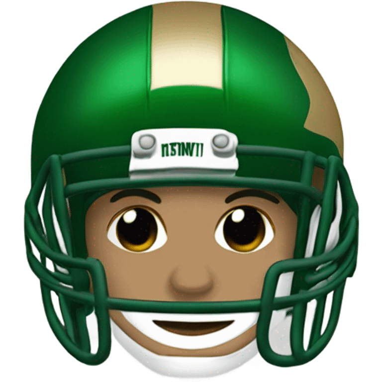 Tim Reilly wearing an Irish football helmet emoji